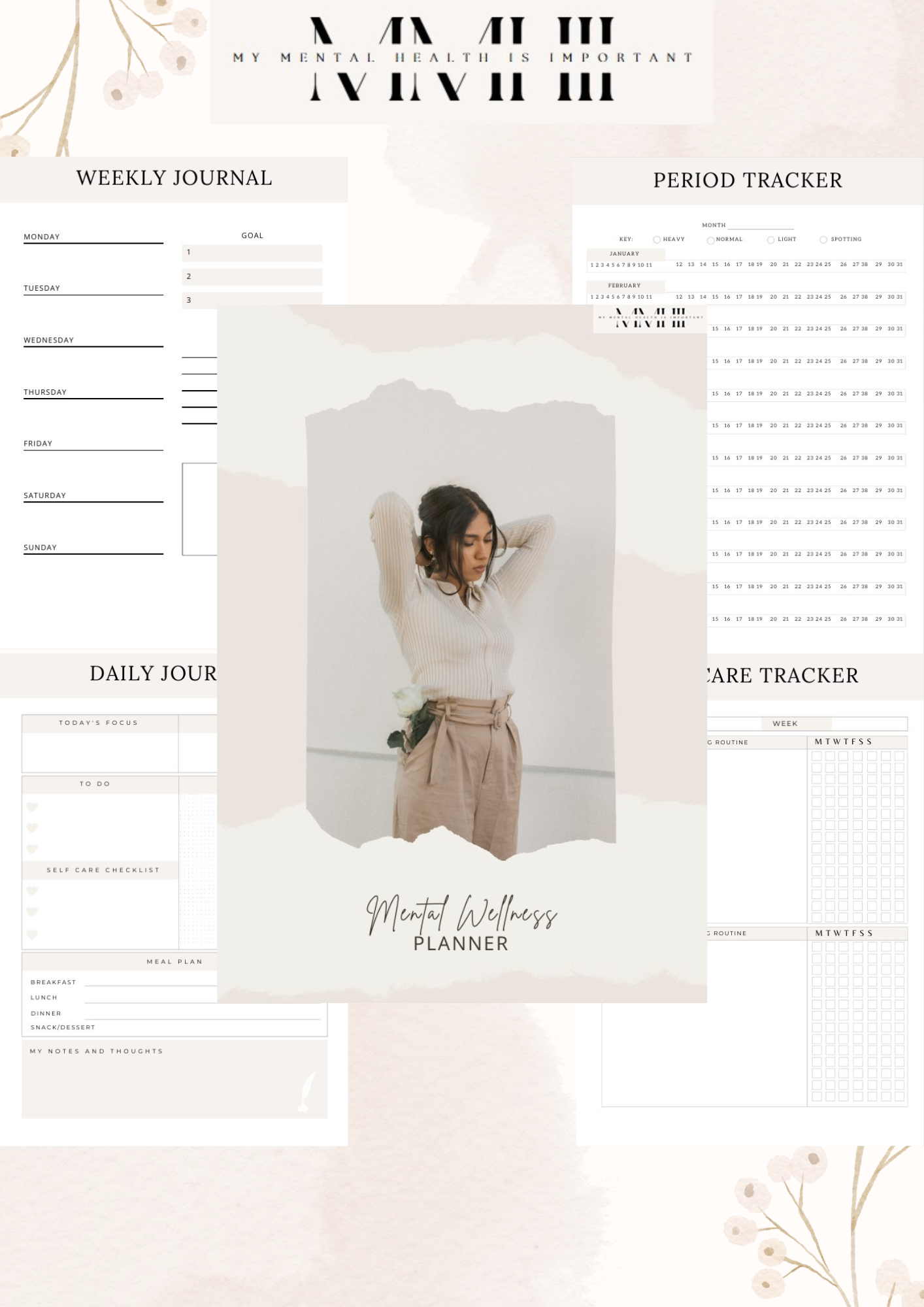 Mental Wellness PLANNER Journal Improving Clear Mind